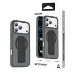 Coque pour iPhone 18 Pro Max Green Lion  – Compatible MagSafe – Poignée 360 en cuir noir intégrée - GNGRP18PMBK – Image 2