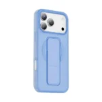 Coque pour iPhone 18 Pro Max Green Lion – Compatible MagSafe – Poignée 360 en cuir bleu intégrée - GNGRP18PMBL