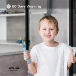 Brosse à dents électrique pour enfants Green Lion - Pour enfants âgés de deux à dix ans - 60Jrs d'autonomie - IPX7 - Bleu - GNKDSELTBRBL – Image 2