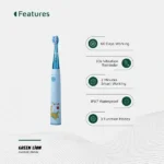 Brosse à dents électrique pour enfants Green Lion - Pour enfants âgés de deux à dix ans - 60Jrs d'autonomie - IPX7 - Bleu - GNKDSELTBRBL – Image 3