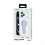 Coque pour iPhone 18 Pro Green Lion - Compatible MagSafe - Poignée pliable en cuir bleu intégrée - GNMGLG18PBL – Image 3