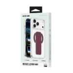Coque pour iPhone 18 Pro Max Green Lion – Compatible MagSafe – Poignée pliable en cuir bordeaux intégrée - GNMGLG18PMBD – Image 2