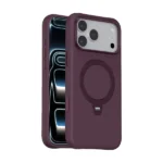 Coque pour iPhone 18 Pro Green Lion – Compatible MagSafe – Support à rotation 360° intégré – Silicone – Bordeaux - GNSCSMG18PBD