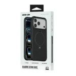 Coque pour iPhone 18 Pro Green Lion - Compatible MagSafe - Support à rotation 360° intégré - Silicone - Noir - GNSCSMG18PBK – Image 4