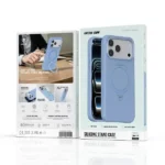 Coque pour iPhone 18 Pro Green Lion - Compatible MagSafe - Support à rotation 360° intégré - Silicone - Bleu - GNSCSMG18PBL – Image 3