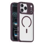 Coque pour iPhone 18 Pro Max Green Lion Titan - Compatible MagSafe - Boutons métalliques - Bordeaux - GNTITMG18PMBD
