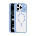 Coque pour iPhone 18 Pro Max Green Lion Titan – Compatible MagSafe – Boutons métalliques – Bleu - GNTITMG18PMSL