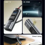 Hub USB-C 5en1 - HDMI 4K 30 Hz - USB 3.0 - 2× USB 2.0 & PD 100W - YESIDO HB22 – Image 3