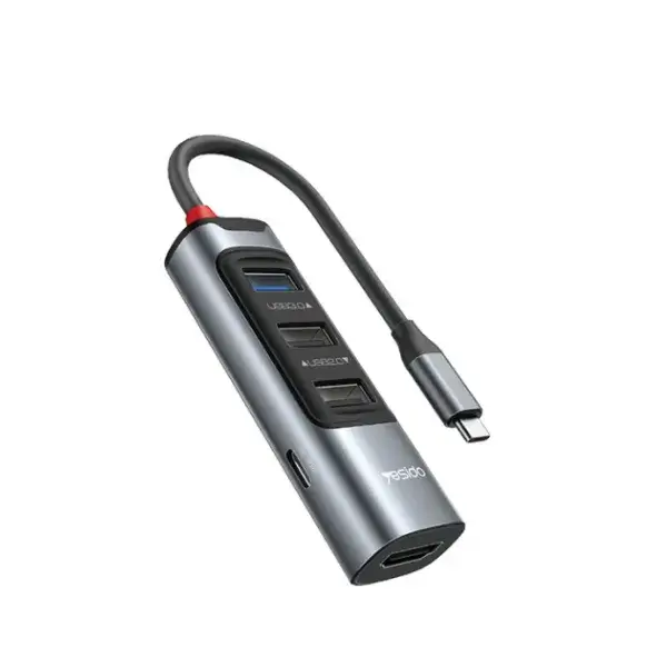 HB22 Hub USB-C 5en1 - HDMI 4K 30 Hz - USB 3.0 - 2× USB 2.0 & PD 100W - YESIDO HB22 – Image 1