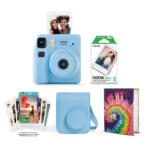 Fujifilm instax mini SE Instant Camera Bundle – Appareil Photo Instantané + Cartouche de 10 Films, Étui, Album & Accessoires - Bleu