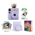 Fujifilm instax mini SE Instant Camera Bundle – Appareil Photo Instantané + Cartouche de 10 Films, Étui, Album & Accessoires – Violet