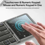 Clavier Pliable 3 Volets avec Pavé Tactile & Numérique - Bluetooth - 78 Touches - USB-C et 20h d’Autonomie - YESIDO KB49 – Image 7