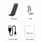 Clavier Pliable 3 Volets avec Pavé Tactile & Numérique - Bluetooth - 78 Touches - USB-C et 20h d’Autonomie - YESIDO KB49 – Image 3