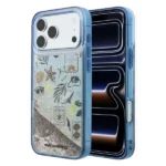 Coque pour iPhone 18 Pro Max Karl Lagerfeld avec paillettes liquides plage et sable - En plastique ABS - Bleu - KLHCP18X6LCSPCB – Image 3
