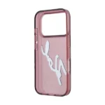 Coque pour iPhone 18 Pro Max Karl Lagerfeld avec logo en résine Big Signature - Bordeaux - KLOHCP18X6HCKSRR – Image 2