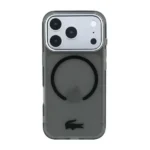 Coque pour iPhone 18 Pro Max Lacoste – Compatible MagSafe - Finition givrée mate IML - Résistant aux rayures - Noir - LCHMP18X6UFRTK – Image 3