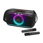 JBL PartyBox On-The-Go 2 Dual Mic – Enceinte Bluetooth Portable 100W avec 2 Micros Sans Fil - 15h d’Autonomie - IPX4 & Auracast™ - JBLPARTYBOXOTG2BAS