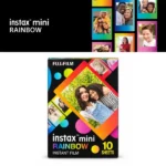 Cartouche de 10 Films Instantanés Pour les appareils Fujifilm Instax Mini – Instant Film Rainbow – 10 Photos avec Bordures Arc-en-Ciel Colorées