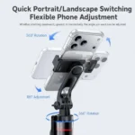 Perche à Selfie & Trépied Bluetooth 5.2 - Extensible jusqu’à 174 cm -Télécommande & Filetage 1/4" – Ouverture automatique - Noir - Yesido SF34 – Image 5