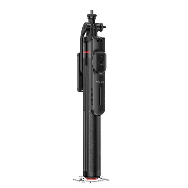 SF34 Perche à Selfie & Trépied Bluetooth 5.2 - Extensible jusqu’à 174 cm -Télécommande & Filetage 1/4" – Ouverture automatique - Noir - Yesido SF34 – Image 1