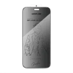 Antichoc pour iPhone 18 Pro Max Green Lion Sir Louis 3D Privacy - Couverture complète - Anti-rayures - Bord incurvé 3D - Anti-empreintes digitales - GNL3DCRP18PMBK