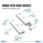 Adaptateur d'affichage sans fil Powerology - Émetteur Type-C vers Récepteur HDMI - Full HD - 60Hz - 50m - 5W - PWTC03WH – Image 3